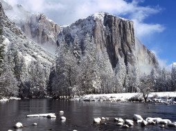 El Capitan in Winter, Yosemite National Park, California     1600x1200 