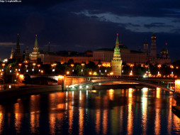 moscow, night, kremlin, , , , , 