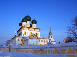 тутаев, зима, воскресенский, собор, города, православные, церкви, монастыри