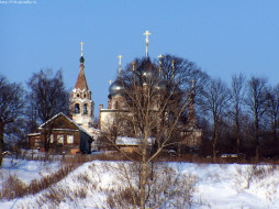 тутаев, зима, крестовоздвиженский, собор, города, православные, церкви, монастыри