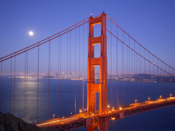 Moonrise Over San Francisco     1600x1200 moonrise, over, san, francisco, , , , 