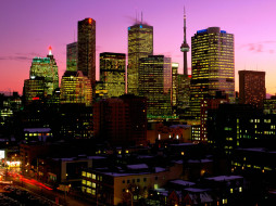 Toronto at Dusk, Ontario, Canada     1600x1200 toronto, at, dusk, ontario, canada, , , 
