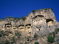 Rock Tombs, Dalyan, Turkey     1600x1200 rock, tombs, dalyan, turkey, , , , 