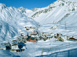 Ski Resort at Arlberg Pass, Tyrol, Austria     1600x1200 ski, resort, at, arlberg, pass, tyrol, austria, , 