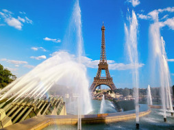 Eiffel Tower and Fountain, Paris, France     1600x1200 eiffel, tower, and, fountain, paris, france, , , 