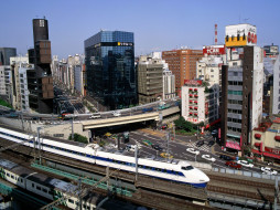 Bullet Train, Ginza District, Tokyo, Japan     1600x1200 bullet, train, ginza, district, tokyo, japan, , , 