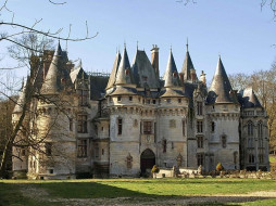 Private Castle Near Vigny Village, France обои для рабочего стола 1024x768 private, castle, near, vigny, village, france, города, замки, луары, франция