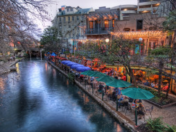 The Restaurant at the River from the Bridge     1600x1200 the, restaurant, at, river, from, bridge, , , , 