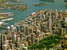 air, view, of, downtown, sydney, , , 