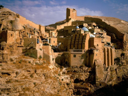 Mar Saba Monastery, Juda Desert, Israel     1600x1200 mar, saba, monastery, juda, desert, israel, , , , 
