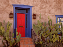 Colorful Doorway, Tucson, Arizona     1600x1200 colorful, doorway, tucson, arizona, , , 