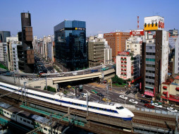 Bullet Train, Ginza District, Tokyo     1600x1200 bullet, train, ginza, district, tokyo, , , 