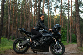      2208x1474 , , , motorbike, motorcycle, kawasaki, ninja, forrest, brunette