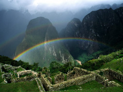 Rainbow Over Machu Picchu, Peru     1600x1200 
