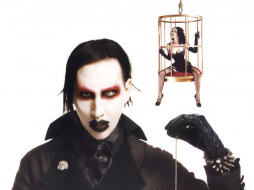Marilyn Manson&Dita von Teese     1024x768 marilyn, manson&dita, von, teese, , manson