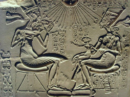 Akhenaten, Nefertiti - House altar     1600x1200 akhenaten, nefertiti, house, altar, , , , , 