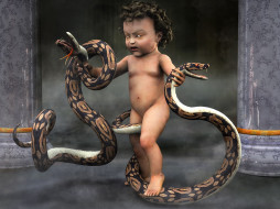      2000x1500 3, , fantasy, , hercules, and, the, snakes