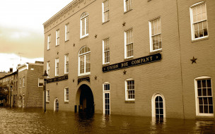 flood, waters, города, здания, дома