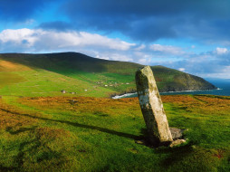 Ogham Stone Dunmore Head Dingle Peninsula County Kerry Ireland     1600x1200 
