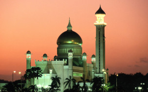 Sultan Omar Ali Saifuddin Mosque Brunei     1680x1050 sultan, omar, ali, saifuddin, mosque, brunei, , , 