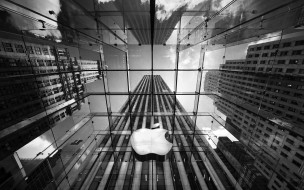 The Apple Store on 5th Avenue, New York City     2560x1600 the, apple, store, on, 5th, avenue, new, york, city, , , , 