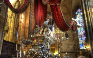 st, vitus, cathedral, interior, prague, , 