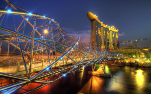 The Helix Bridge, Singapore     2560x1600 the, helix, bridge, singapore, , 