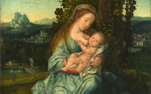 Bernaert van Orley - The Virgin and Child in a Landscape     1920x1200 , 