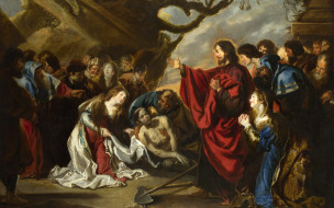 Simon de Vos - The Raising of Lazarus     1920x1200 