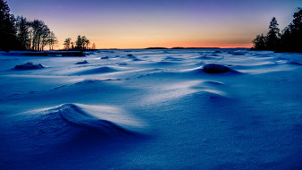 Sweden обои для рабочего стола 2560x1440 sweden, природа, зима, швеция, снег, лёд, закат