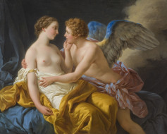 Amor and Psyche     3897x3125 amor, and, psyche, , louis, jean, francois, lagrenee, , 