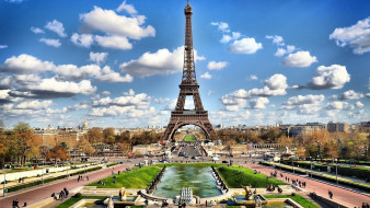 Eiffel Tower - Paris, France     1920x1080 eiffel, tower, paris, france, , , , , 