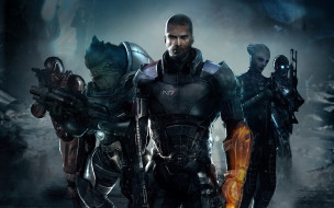 Mass Effect 3     1920x1200 mass, effect, , , asari, krogan, grunt, commander, shepard, liara, tsoni