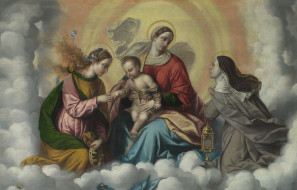 Moretto da Brescia - The Madonna and Child with Saints()     1920x1232 moretto, da, brescia, the, madonna, and, child, with, saints, , 