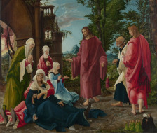 Albrecht Altdorfer - Christ taking Leave of his Mother     2333x1986 albrecht, altdorfer, christ, taking, leave, of, his, mother, 