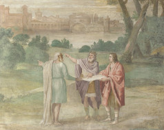 Domenico Zampieri - Apollo and Neptune advising Laomedon on the Building of Troy     1600x1280 domenico, zampieri, apollo, and, neptune, advising, laomedon, on, the, building, of, troy, , domenichino