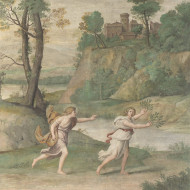 Domenico Zampieri - Apollo pursuing Daphne     1600x1600 domenico, zampieri, apollo, pursuing, daphne, , domenichino