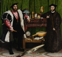 Hans Holbein the Younger - The Ambassadors     5000x4553 hans, holbein, the, younger, ambassadors, , 