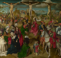 Master of Delft - The Crucifixion: Central Panel     3000x2865 master, of, delft, the, crucifixion, central, panel, , passion, christ, , 