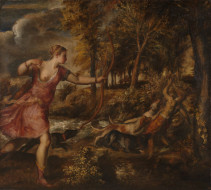 Titian - The Death of Actaeon     3000x2706 titian, the, death, of, actaeon, , tiziano, vecellio
