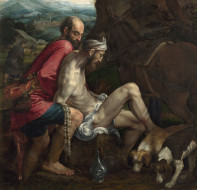 Jacopo Bassano - The Good Samaritan     2347x2274 jacopo, bassano, the, good, samaritan, 