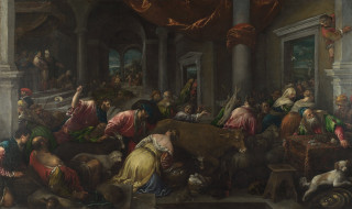 Jacopo Bassano - The Purification of the Temple     3000x1785 jacopo, bassano, the, purification, of, temple, 