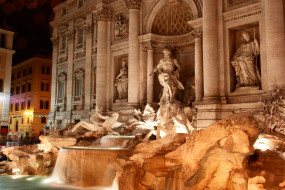 Fontana Di Trevi Di Notte     3888x2592 fontana, di, trevi, notte, , , , , , 