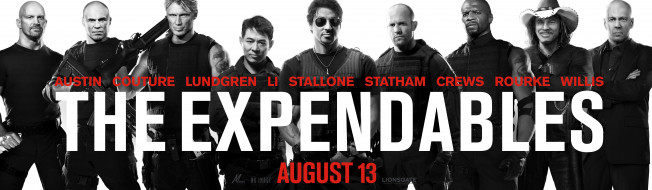 The Expendables     8000x2333 the, expendables, , , sylvester, stallone, 2dolph, lundgren, jason, statham, jet, li, terry, crews, mickey, rourke, randy, coture, steve, austin, bruce, willis