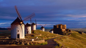 windmills in cosuegra spain     1920x1080 windmills, in, cosuegra, spain, , , , , 