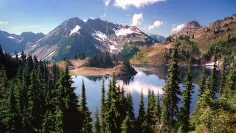 heart lake in the olympic mountains     1920x1080 