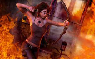 Tomb Raider: Lara Croft Reborn обои для рабочего стола 4000x2500 tomb, raider, lara, croft, reborn, видео, игры, 2013, лук