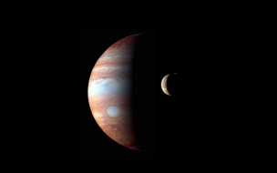 Jupiter and Io     2560x1600 jupiter, and, io, , , , 