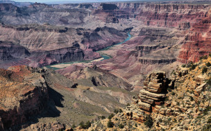  обои для рабочего стола 1920x1200 природа, горы, river, arizona, grand, canyon, rocks