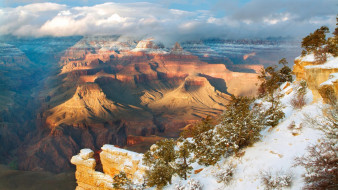 The Grand Canyon обои для рабочего стола 1920x1080 the, grand, canyon, природа, горы, скалы, камни, ущелья, деревья, снег, большой, каньон